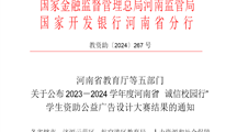 谈球吧作品在2023-2024河南省“诚信校园行” 学生资助公益广告设计大赛中获奖